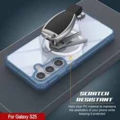 Galaxy S25 Magnetic Wireless Charging Case [Clear Acrylic Series] [Non-Slip] For Galaxy S25 [Navy] -Phone Vibe Shop punkcase galaxy s25 magsafe case clear acrylic series for galaxy s25 5g 6 8 2025 black lightweight sturdy transparent non yellowing long lasting excellent design non slip grip 4 67f7b