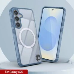 Galaxy S25 Magnetic Wireless Charging Case [Clear Acrylic Series] [Non-Slip] For Galaxy S25 [Navy] -Phone Vibe Shop punkcase galaxy s25 magsafe case clear acrylic series for galaxy s25 5g 6 8 2025 black lightweight sturdy transparent non yellowing long lasting excellent design non slip grip 7 019d4