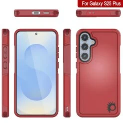 PunkCase Galaxy S25+ Plus Case, [Spartan 2.0 Series] Clear Rugged Heavy Duty Cover [Red] -Phone Vibe Shop punkcase galaxy s25 plus case spartan 2 series rugged heavy duty cover with military standards ultra slim light 360 full body protection 5 5e9e4734 5609 4314 99ab 682d84223c39