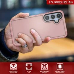 PunkCase Galaxy S25+ Plus Case, [Spartan 2.0 Series] Clear Rugged Heavy Duty Cover [Pink] -Phone Vibe Shop punkcase galaxy s25 plus case spartan 2 series rugged heavy duty cover with military standards ultra slim light 360 full body protection 7 2f618f46 f041 4006 99d2 9392f5b6604e