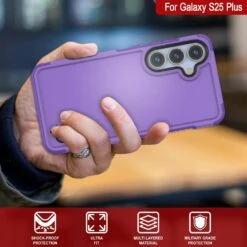 PunkCase Galaxy S25+ Plus Case, [Spartan 2.0 Series] Clear Rugged Heavy Duty Cover [Purple] -Phone Vibe Shop punkcase galaxy s25 plus case spartan 2 series rugged heavy duty cover with military standards ultra slim light 360 full body protection 7 e7b2aade 64f4 4761 a671 a47260863a0c