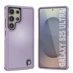 PunkCase Galaxy S25 Ultra Case, [Spartan 2.0 Series] Clear Rugged Heavy Duty Cover [Lilac]