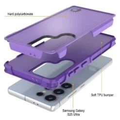 PunkCase Galaxy S25 Ultra Case, [Spartan 2.0 Series] Clear Rugged Heavy Duty Cover [Purple] -Phone Vibe Shop punkcase galaxy s25 ultra case spartan 2 series rugged heavy duty cover with military standards ultra slim light 360 full body protection 6 4b50b7ef eab2 407a 9bb1 083a3651a1d7