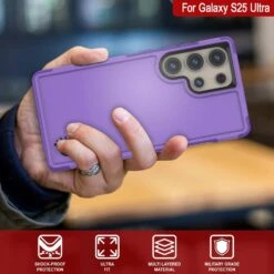 PunkCase Galaxy S25 Ultra Case, [Spartan 2.0 Series] Clear Rugged Heavy Duty Cover [Purple] -Phone Vibe Shop punkcase galaxy s25 ultra case spartan 2 series rugged heavy duty cover with military standards ultra slim light 360 full body protection 7 31d2f7e2 5475 4764 abfc 11de5a596a8f