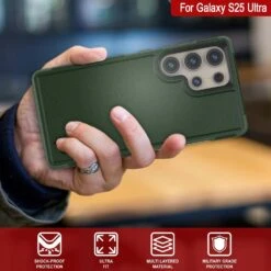 PunkCase Galaxy S25 Ultra Case, [Spartan 2.0 Series] Clear Rugged Heavy Duty Cover [Dark Green] -Phone Vibe Shop punkcase galaxy s25 ultra case spartan 2 series rugged heavy duty cover with military standards ultra slim light 360 full body protection 7 e242f401 7571 4d1a b618 920fdf65fc84