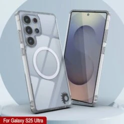 Galaxy S25 Ultra Magnetic Wireless Charging Case [Clear Acrylic Series] [Non-Slip] For Galaxy S25 Ultra [Clear] -Phone Vibe Shop punkcase galaxy s25 ultra magsafe case clear acrylic series galaxy s25 ultra 5g 6 8 2025 gold lightweight transparent non yellowing long lasting excellent design non slip grip 7 7c37b