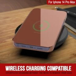 Punkcase IPhone 14 Pro Max Reflector Case Protective Flip Cover [Rose] -Phone Vibe Shop punkcase iphone 14 pro max reflector case protective flip cover scratch resistant translucent mirror plated front non slip pu leather back integrated kickstand compatible apple 6