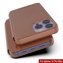 Punkcase IPhone 14 Pro Max Reflector Case Protective Flip Cover [Rose] -Phone Vibe Shop punkcase iphone 14 pro max reflector case protective flip cover scratch resistant translucent mirror plated front non slip pu leather back integrated kickstand compatible apple 7