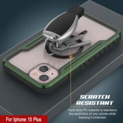 Punkcase IPhone 15 Plus Armor Stealth MAG Defense Case Protective Military Grade Multilayer Cover [Dark Green] -Phone Vibe Shop punkcase iphone 15 armor stealth defense series ultra thin protective military grade multilayer cover w aluminum frame clear back ultimate drop protection for your iphone 3 1cdd5b99 c