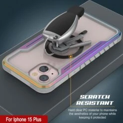 Punkcase IPhone 15 Plus Armor Stealth MAG Defense Case Protective Military Grade Multilayer Cover [Rainbow] -Phone Vibe Shop punkcase iphone 15 armor stealth defense series ultra thin protective military grade multilayer cover w aluminum frame clear back ultimate drop protection for your iphone 3 983432b7 e