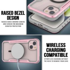 Punkcase IPhone 15 Plus Armor Stealth MAG Defense Case Protective Military Grade Multilayer Cover [Rose-Gold] -Phone Vibe Shop punkcase iphone 15 armor stealth defense series ultra thin protective military grade multilayer cover w aluminum frame clear back ultimate drop protection for your iphone 4 b3a6f9cd c