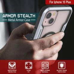 Punkcase IPhone 15 Plus Armor Stealth MAG Defense Case Protective Military Grade Multilayer Cover [White] -Phone Vibe Shop punkcase iphone 15 armor stealth defense series ultra thin protective military grade multilayer cover w aluminum frame clear back ultimate drop protection for your iphone 5 db60f20f 1