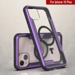 Punkcase IPhone 15 Plus Armor Stealth MAG Defense Case Protective Military Grade Multilayer Cover [Purple] -Phone Vibe Shop punkcase iphone 15 armor stealth defense series ultra thin protective military grade multilayer cover w aluminum frame clear back ultimate drop protection for your iphone 6 1490f7b9 4