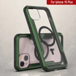 Punkcase IPhone 15 Plus Armor Stealth MAG Defense Case Protective Military Grade Multilayer Cover [Dark Green] -Phone Vibe Shop punkcase iphone 15 armor stealth defense series ultra thin protective military grade multilayer cover w aluminum frame clear back ultimate drop protection for your iphone 6 ac297052 8
