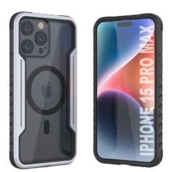 Punkcase IPhone 15 Pro Max Armor Stealth MAG Defense Case Protective Military Grade Multilayer Cover [White]