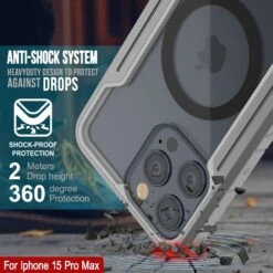 Punkcase IPhone 15 Pro Max Armor Stealth MAG Defense Case Protective Military Grade Multilayer Cover [Grey] -Phone Vibe Shop punkcase iphone 15 pro max armor stealth defense series ultra thin protective military grade multilayer cover w aluminum frame clear back ultimate protection 2 3d0aaf90 b41c 4f64 bdfd