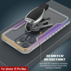 Punkcase IPhone 15 Pro Max Armor Stealth MAG Defense Case Protective Military Grade Multilayer Cover [Rainbow] -Phone Vibe Shop punkcase iphone 15 pro max armor stealth defense series ultra thin protective military grade multilayer cover w aluminum frame clear back ultimate protection 3 af65852a f9ad 4cb7 9d77