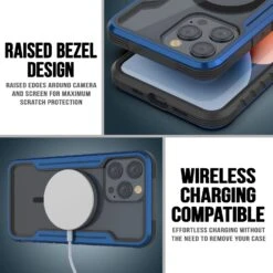 Punkcase IPhone 15 Pro Max Armor Stealth MAG Defense Case Protective Military Grade Multilayer Cover [Navy Blue] -Phone Vibe Shop punkcase iphone 15 pro max armor stealth defense series ultra thin protective military grade multilayer cover w aluminum frame clear back ultimate protection 4 14b1407f 2f3c 4c06 aa49