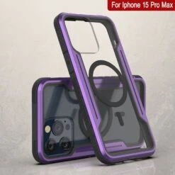 Punkcase IPhone 15 Pro Max Armor Stealth MAG Defense Case Protective Military Grade Multilayer Cover [Purple] -Phone Vibe Shop punkcase iphone 15 pro max armor stealth defense series ultra thin protective military grade multilayer cover w aluminum frame clear back ultimate protection 6 b8a7ff2a db7c 43f4 8eb0