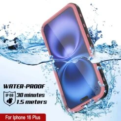 IPhone 16 Plus Waterproof IP68 Case, Punkcase [Pink] [StudStar Series] [Slim Fit] [Dirtproof] -Phone Vibe Shop punkcase iphone 16 plus waterproof aluminum case metal extreme 3 0 series ip68 rugged bumper cover w buillt in screen protector ultimate dual layer military grade 3 cde62d95 6ab7 4859
