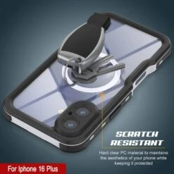 IPhone 16 Plus Waterproof IP68 Case, Punkcase [White] [StudStar Series] [Slim Fit] [Dirtproof] -Phone Vibe Shop punkcase iphone 16 plus waterproof aluminum case metal extreme 3 0 series ip68 rugged bumper cover w buillt in screen protector ultimate dual layer military grade 6 3530b4ad 9df2 4dce