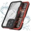 IPhone 16 Pro Max Waterproof IP68 Case, Punkcase [Red] [StudStar Series] [Slim Fit] -Phone Vibe Shop punkcase iphone 16 pro max waterproof aluminum case metal extreme 3 0 series ip68 rugged bumper cover w built screen protector ultimate dual layer military grade 1 316de788 b5dc 49d7