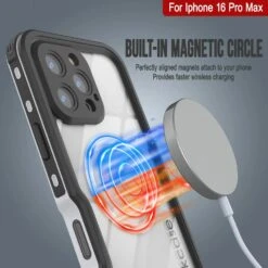 IPhone 16 Pro Max Waterproof IP68 Case, Punkcase [White] [StudStar Series] [Slim Fit] [Dirtproof] -Phone Vibe Shop punkcase iphone 16 pro max waterproof aluminum case metal extreme 3 0 series ip68 rugged bumper cover w built screen protector ultimate dual layer military grade 4 1932eadb 3c29 4df8