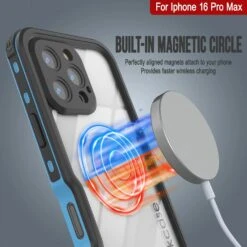 IPhone 16 Pro Max Waterproof IP68 Case, Punkcase [Light Blue] [StudStar Series] [Slim Fit] [Dirtproof] -Phone Vibe Shop punkcase iphone 16 pro max waterproof aluminum case metal extreme 3 0 series ip68 rugged bumper cover w built screen protector ultimate dual layer military grade 4 f9e42ab2 d1a7 492d