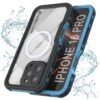 IPhone 16 Pro Waterproof IP68 Case, Punkcase [Light Blue] [StudStar Series] [Slim Fit] [Dirtproof] -Phone Vibe Shop punkcase iphone 16 pro waterproof aluminum case metal extreme 3 0 series ip68 rugged bumper cover w buillt in screen protector ultimate dual layer military grade heavy 1 965f095d 6a1d