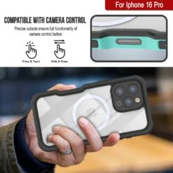 IPhone 16 Pro Waterproof IP68 Case, Punkcase [Light Blue] [StudStar Series] [Slim Fit] [Dirtproof] -Phone Vibe Shop punkcase iphone 16 pro waterproof aluminum case metal extreme 3 0 series ip68 rugged bumper cover w buillt in screen protector ultimate dual layer military grade heavy 7 67ac1fd4 b25d