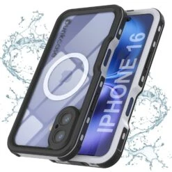 IPhone 16 Waterproof IP68 Case, Punkcase [White] [StudStar Series] [Slim Fit] [Dirtproof]