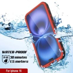 IPhone 16 Waterproof IP68 Case, Punkcase [Red] [StudStar Series] [Slim Fit] -Phone Vibe Shop punkcase iphone 16 waterproof aluminum case metal extreme 3 0 series ip68 rugged bumper cover w buillt in screen protector ultimate dual layer military grade 3 0915ae71 c6fb 4ae2 b1e2