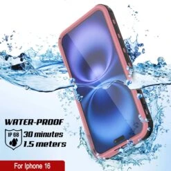 IPhone 16 Waterproof IP68 Case, Punkcase [Pink] [StudStar Series] [Slim Fit] [Dirtproof] -Phone Vibe Shop punkcase iphone 16 waterproof aluminum case metal extreme 3 0 series ip68 rugged bumper cover w buillt in screen protector ultimate dual layer military grade 3 a5324ce5 d754 4ce7 91ad