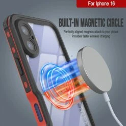 IPhone 16 Waterproof IP68 Case, Punkcase [Red] [StudStar Series] [Slim Fit] -Phone Vibe Shop punkcase iphone 16 waterproof aluminum case metal extreme 3 0 series ip68 rugged bumper cover w buillt in screen protector ultimate dual layer military grade 4 c2437762 3016 4c07 b86c