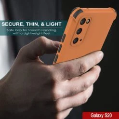 Punkcase Protective & Lightweight TPU Case [Sunshine Series] For Galaxy S20 [Orange] -Phone Vibe Shop punkcase designed for galaxy s20 case sunshine series protective lightweight tpu case w shock absorbing corners compatible w galaxy s20 2020 antishock slim 32
