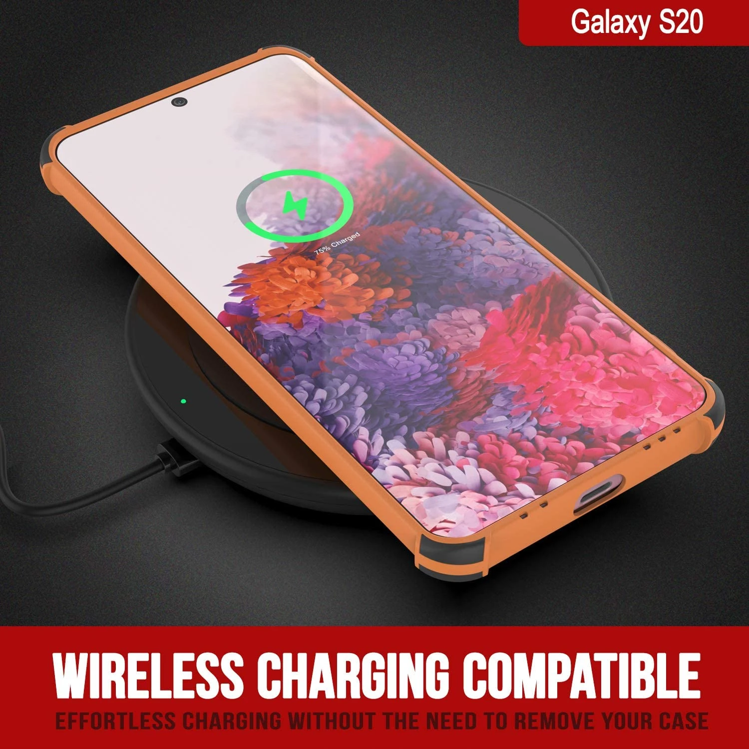 Punkcase Protective & Lightweight TPU Case [Sunshine Series] For Galaxy S20 [Orange] - Image 6