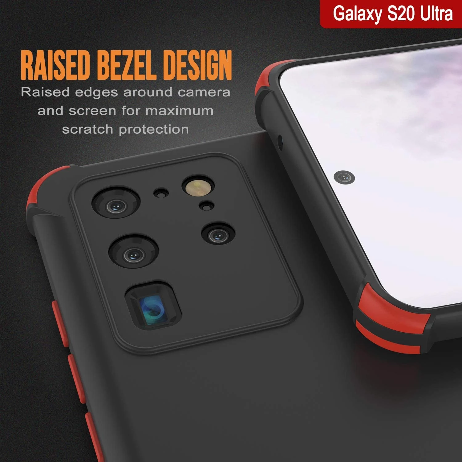 Punkcase Protective & Lightweight TPU Case [Sunshine Series] For Galaxy S20 Ultra [Black] - Image 2