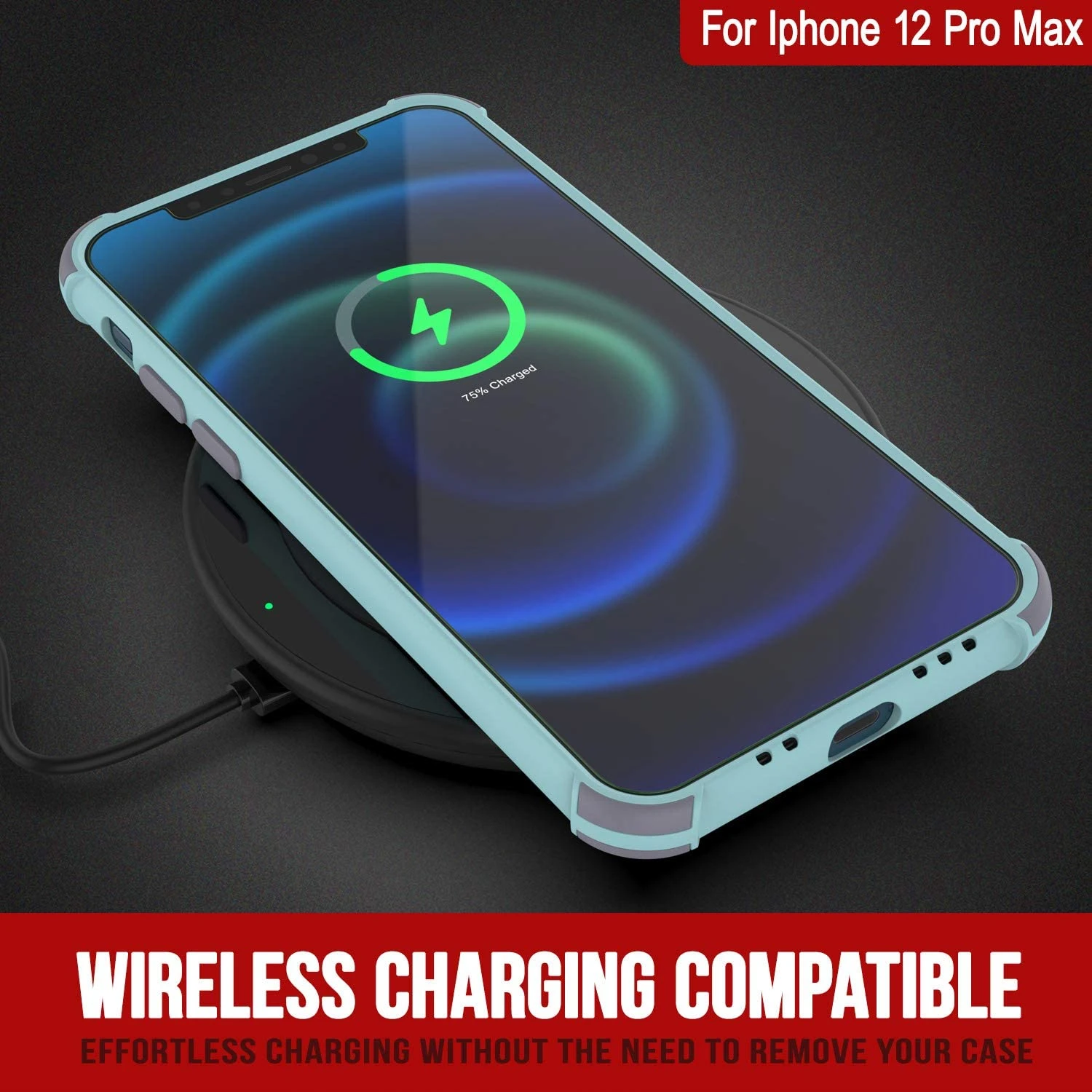 Punkcase Protective & Lightweight TPU Case [Sunshine Series] For IPhone 12 Pro Max [Teal] - Image 6
