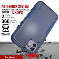 Punkcase For IPhone 11 Belt Clip Multilayer Holster Case [Patron Series] [Navy] -Phone Vibe Shop punkcase for iphone 11 belt clip holster case patron series 4 1 rugged sturdy strong durable soft inner hard outer shell protective multilayer phone cover w integrated kickstand 3 037