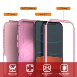 Punkcase For IPhone 11 Belt Clip Multilayer Holster Case [Patron Series] [Pink] -Phone Vibe Shop punkcase for iphone 11 belt clip holster case patron series 4 1 rugged sturdy strong durable soft inner hard outer shell protective multilayer phone cover w integrated kickstand 5 14f