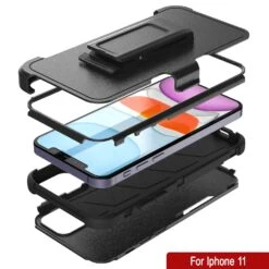 Punkcase For IPhone 11 Belt Clip Multilayer Holster Case [Patron Series] [Black] -Phone Vibe Shop punkcase for iphone 11 belt clip holster case patron series 4 1 rugged sturdy strong durable soft inner hard outer shell protective multilayer phone cover w integrated kickstand 8