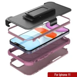 Punkcase For IPhone 11 Belt Clip Multilayer Holster Case [Patron Series] [Pink] -Phone Vibe Shop punkcase for iphone 11 belt clip holster case patron series 4 1 rugged sturdy strong durable soft inner hard outer shell protective multilayer phone cover w integrated kickstand 8 6ca