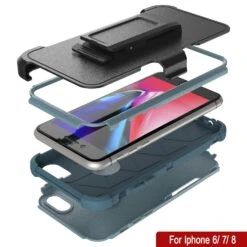 Punkcase For IPhone 7 Belt Clip Multilayer Holster Case [Patron Series] [Mint] -Phone Vibe Shop punkcase for iphone 8 belt clip holster case patron series 4 1 rugged sturdy strong durable soft inner hard outer shell protective multilayer phone cover w integrated kickstand 8 0095