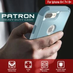 Punkcase For IPhone 8+ Plus Belt Clip Multilayer Holster Case [Patron Series] [Mint] -Phone Vibe Shop punkcase for iphone 8 plus belt clip holster case patron series 4 1 rugged sturdy strong durable soft hard outer shell protective multilayer phone cover w integrated kickstand 6 22325