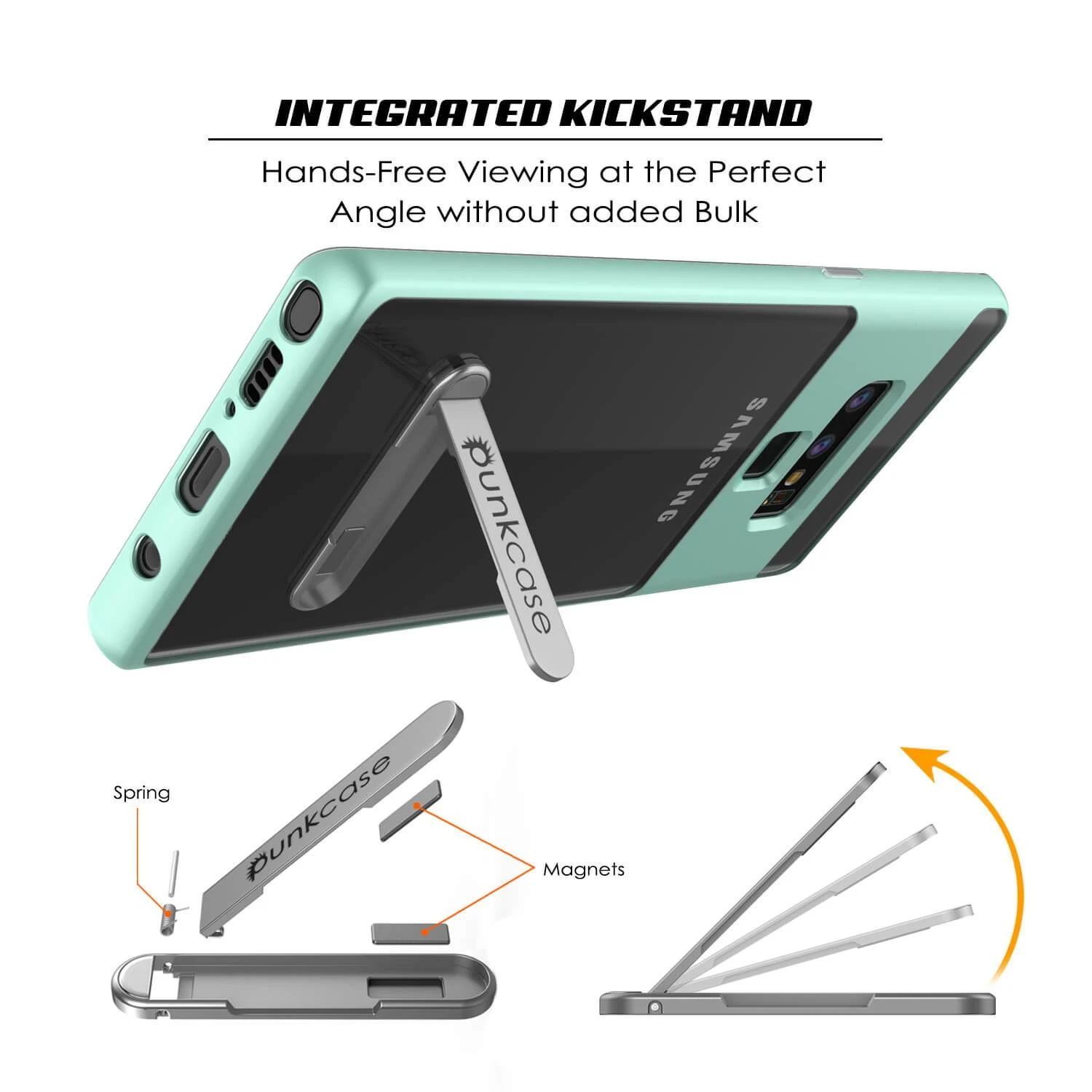 Galaxy Note 9 Lucid 3.0 PunkCase Armor Cover W/Integrated Kickstand And Screen Protector [Teal] - Image 3