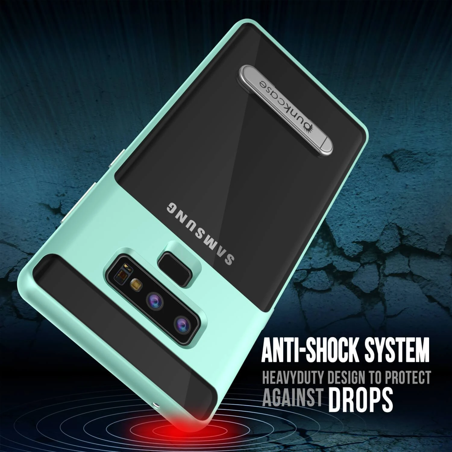 Galaxy Note 9 Lucid 3.0 PunkCase Armor Cover W/Integrated Kickstand And Screen Protector [Teal] - Image 4