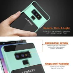 Galaxy Note 9 Lucid 3.0 PunkCase Armor Cover W/Integrated Kickstand And Screen Protector [Teal] -Phone Vibe Shop punkcase galaxy note 9 case lucid 3 0 series slim fit clear back armor cover w integrated kickstand anti shock system punkshield screen protector for samsung galaxy note 9 teal 5