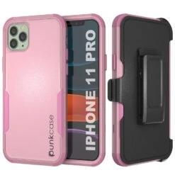 Punkcase For IPhone 11 Pro Belt Clip Multilayer Holster Case [Patron Series] [Pink]