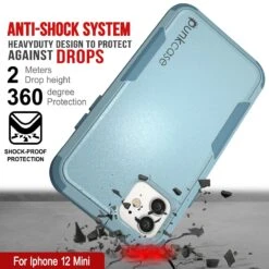 Punkcase For IPhone 12 Mini Belt Clip Multilayer Holster Case [Patron Series] [Mint] -Phone Vibe Shop punkcase iphone 12 mini belt clip holster case patron series 4 1 rugged sturdy strong durable soft inner hard outer shell protective multilayer phone cover w integrated kickstand 3 0e