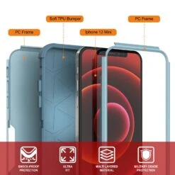 Punkcase For IPhone 12 Mini Belt Clip Multilayer Holster Case [Patron Series] [Mint] -Phone Vibe Shop punkcase iphone 12 mini belt clip holster case patron series 4 1 rugged sturdy strong durable soft inner hard outer shell protective multilayer phone cover w integrated kickstand 5 92